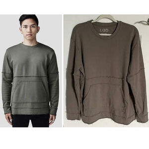LQD V4 Crewneck Terry Pullover Sweatshirt/Gray - 29823